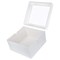 12 x 12 x 6" White Bakery Boxes with Window Pastry Boxes for Cakes, Cookies and Desserts
